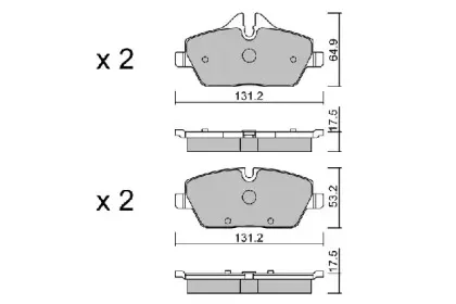 BPBM-1006 AISIN Комплект тормозных колодок, дисковый тормоз BPBM-1006 AISIN Комплект тормозных колодок, дисковый тормоз